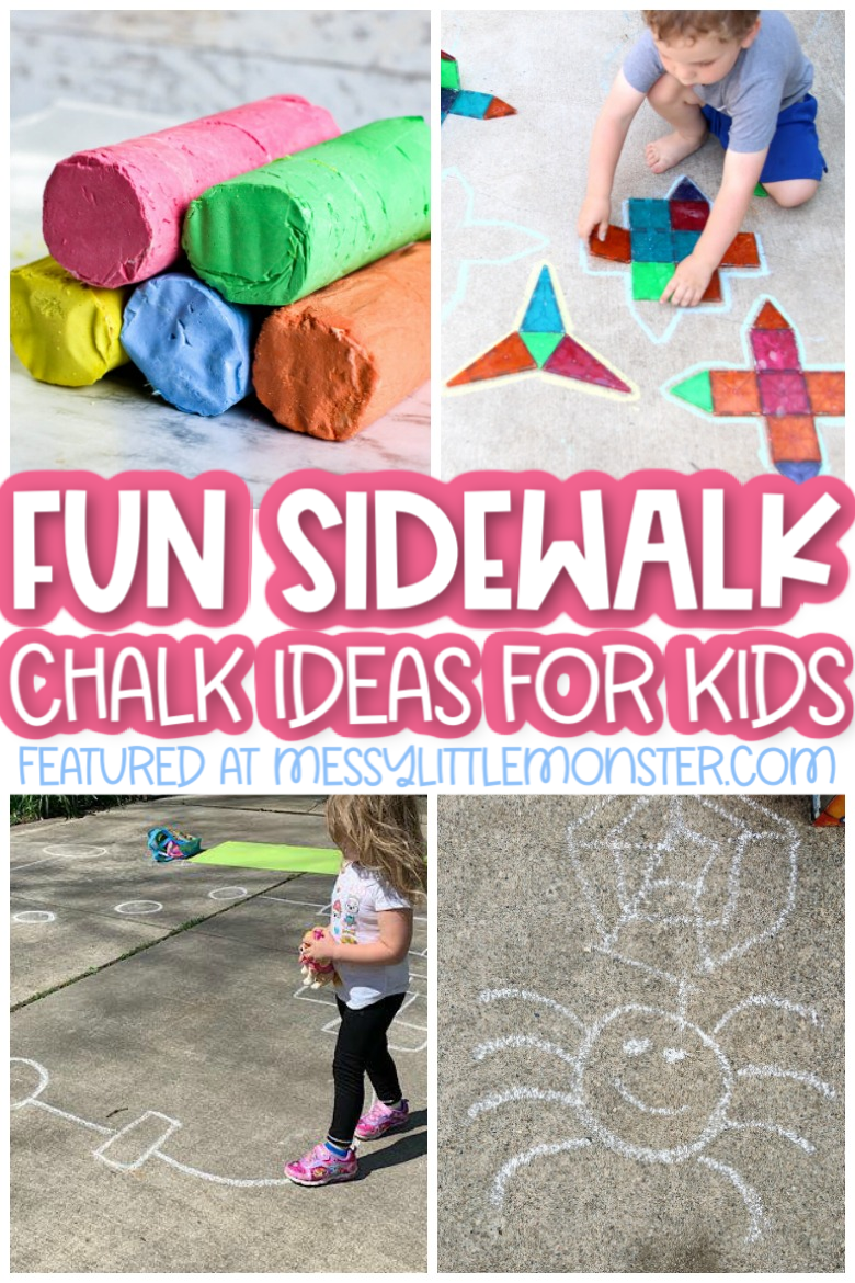 Sidewalk Chalk Ideas & Sidewalk Chalk Recipes - Messy Little Monster